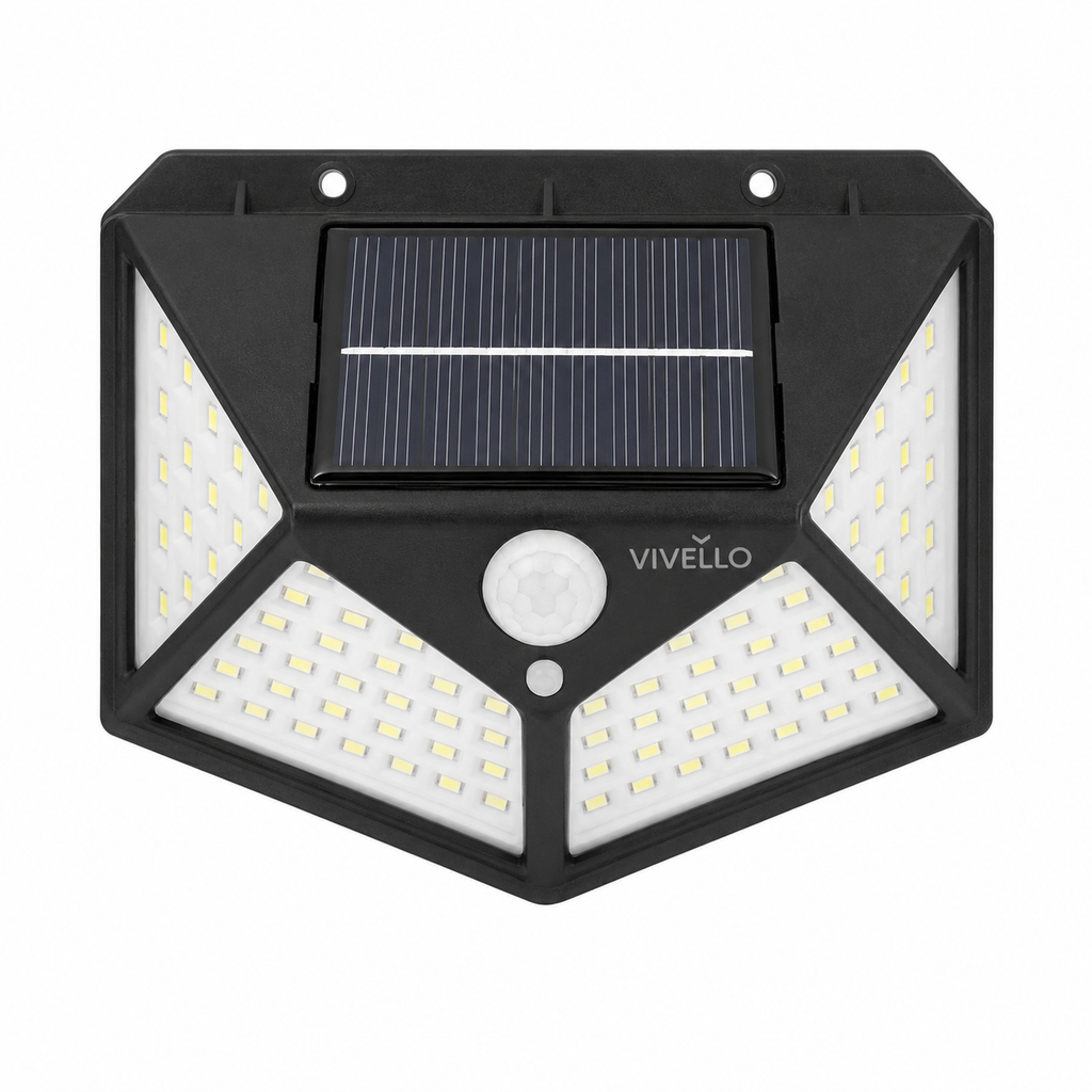 Luce Solare Vivello 100 LED — Il Sole di Giorno, la Sicurezza di Notte.