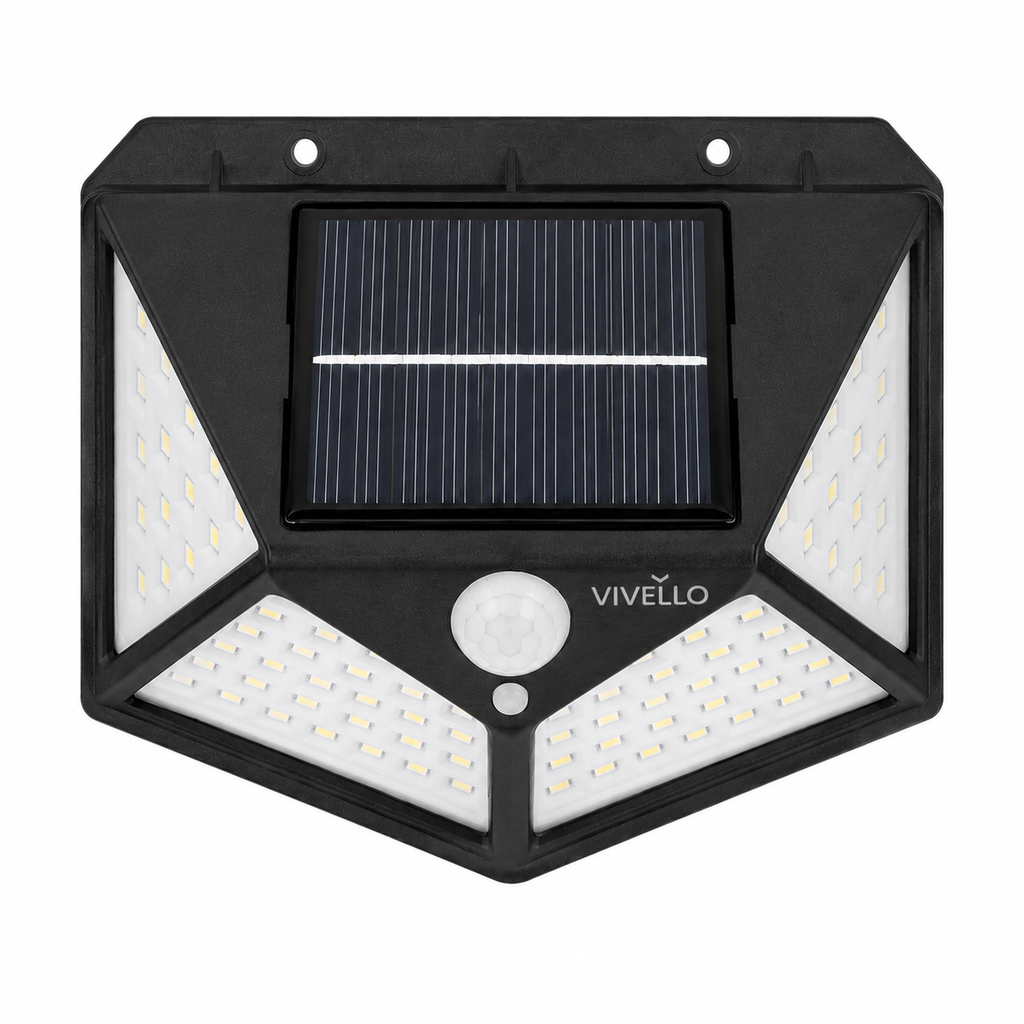 Luce Solare Vivello 100 LED — Il Sole di Giorno, la Sicurezza di Notte.