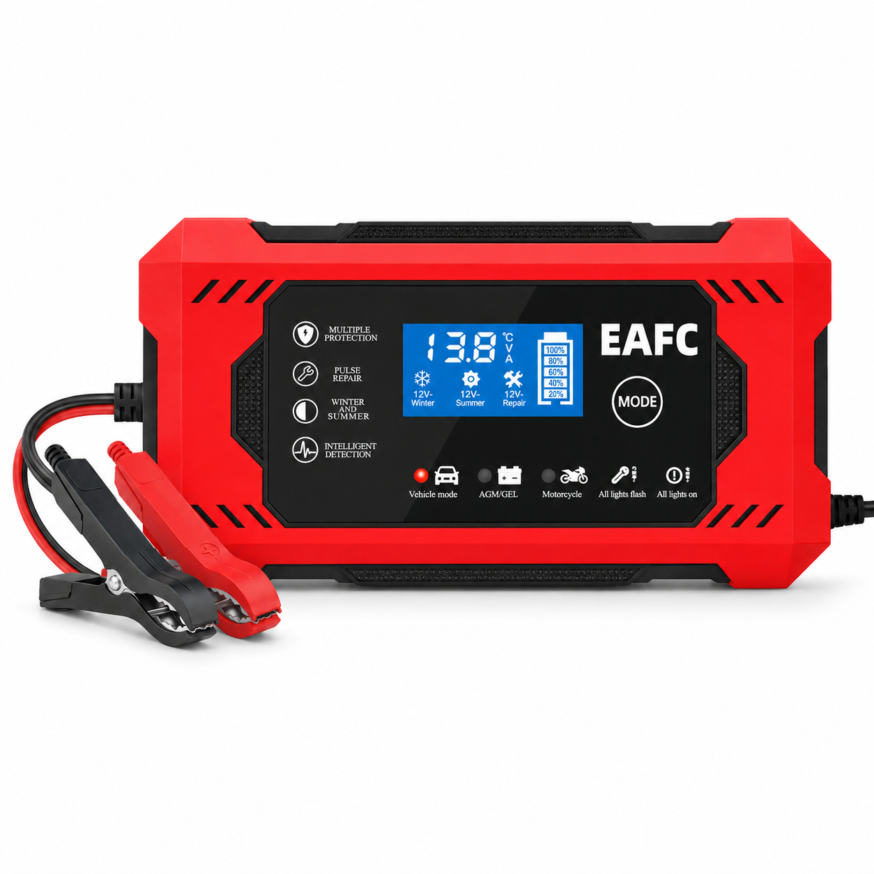 Cargador de Batería Inteligente 12V — Recupera Baterías Descargadas en Minutos