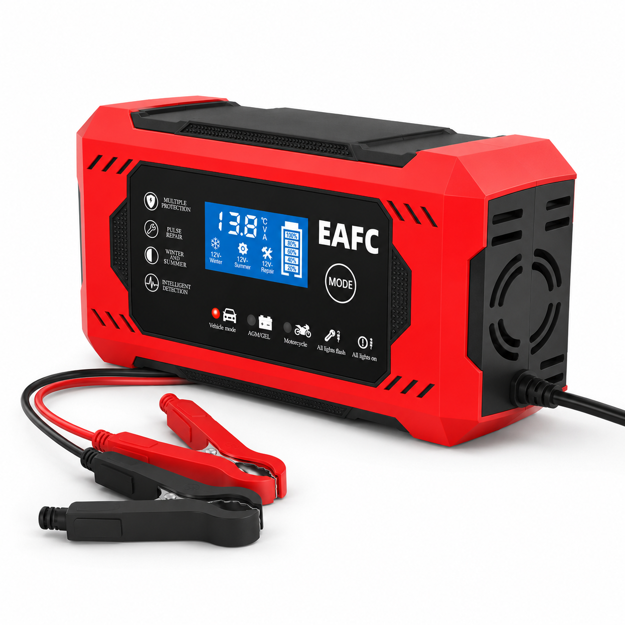 Cargador de Batería Inteligente 12V — Recupera Baterías Descargadas en Minutos